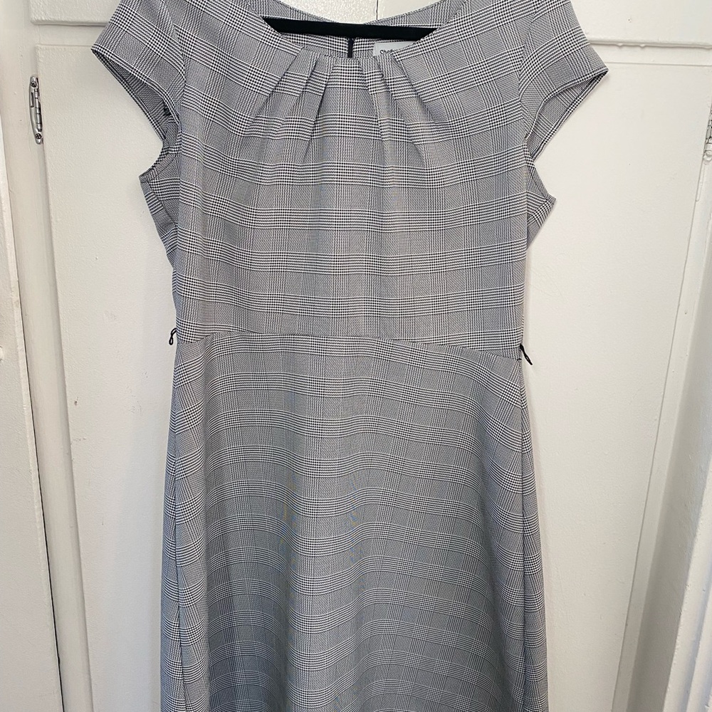 Shelby & Palmer size 12  Elegant Gray Plaid Women's Dress